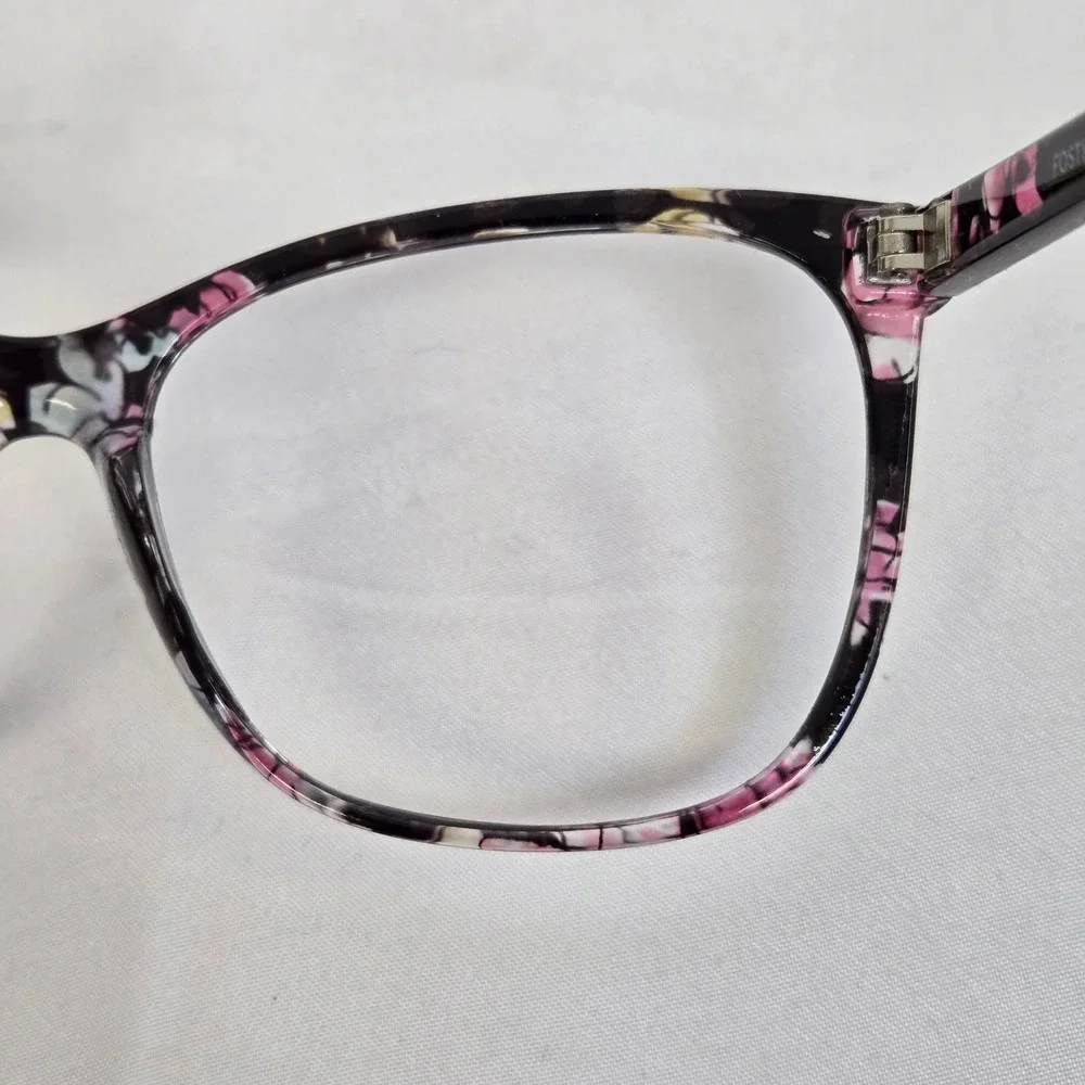 Foster Grant Floral Plastic Eyeglass‎ Frames, Black, 57017-143